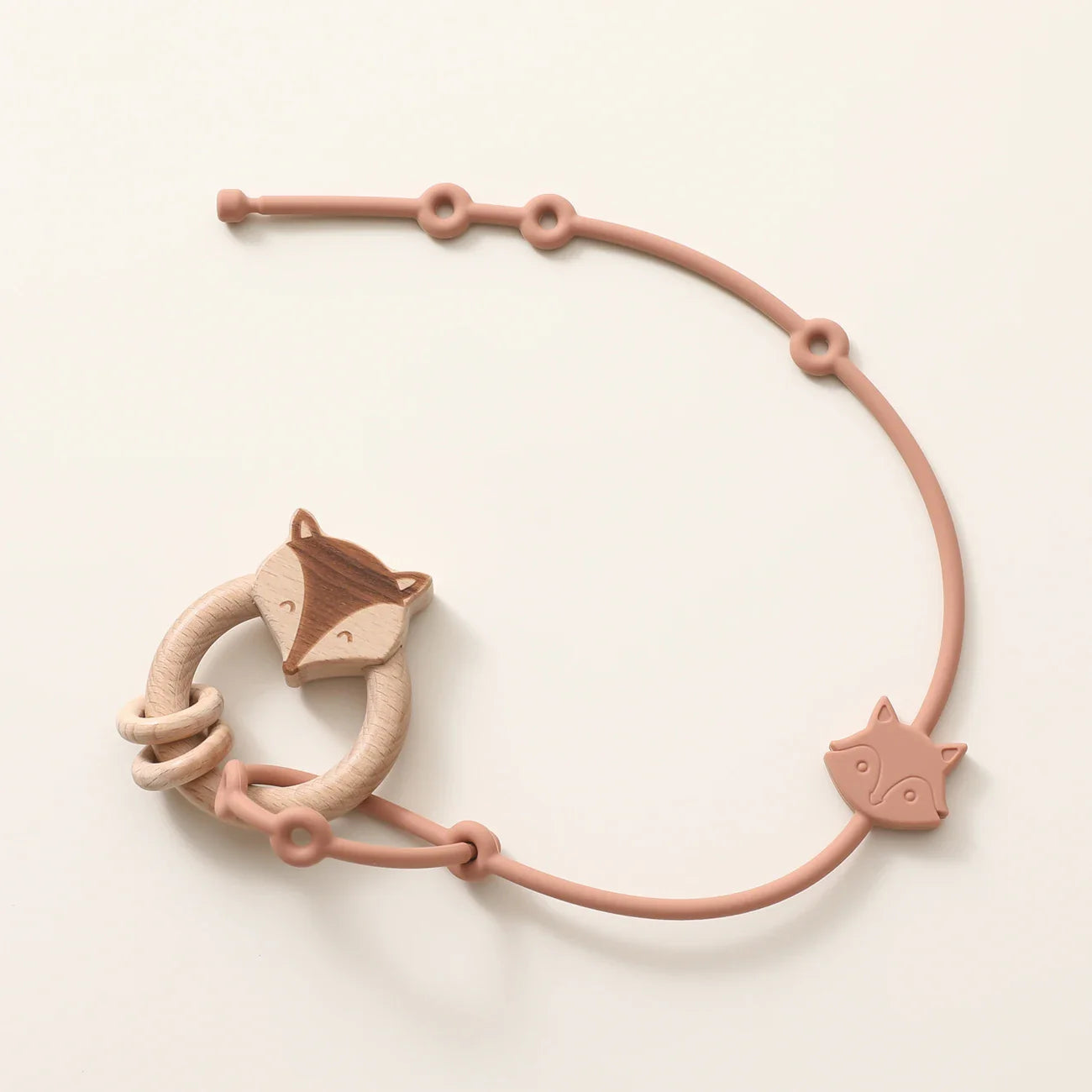 6pcs Silicone Baby Toy & Pacifier Straps