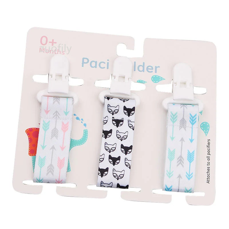 3 Pcs Baby Pacifier Clip Set