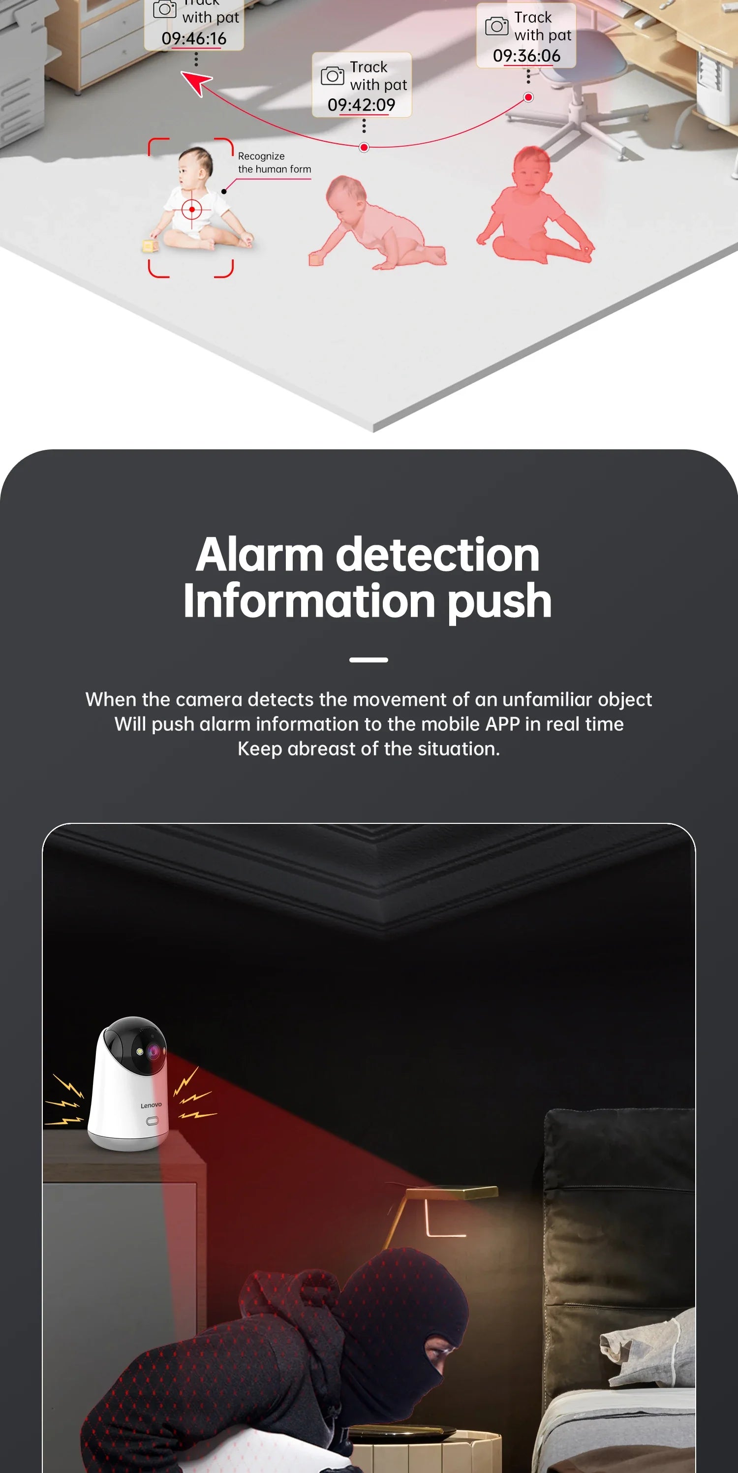 Lenovo 5MP WiFi Camera Smart Home Indoor Wireless