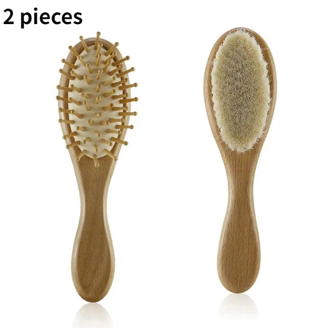 Newborn Baby Wooden Hair Brush