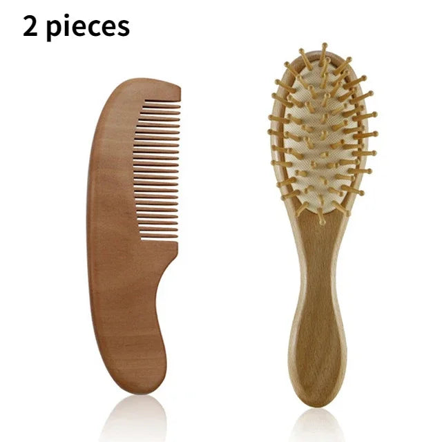 Newborn Baby Wooden Hair Brush