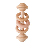 Baby Toys Wooden Rattles with Silicone Ring