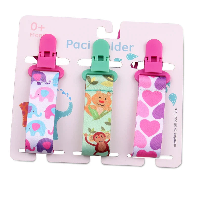 3 Pcs Baby Pacifier Clip Set