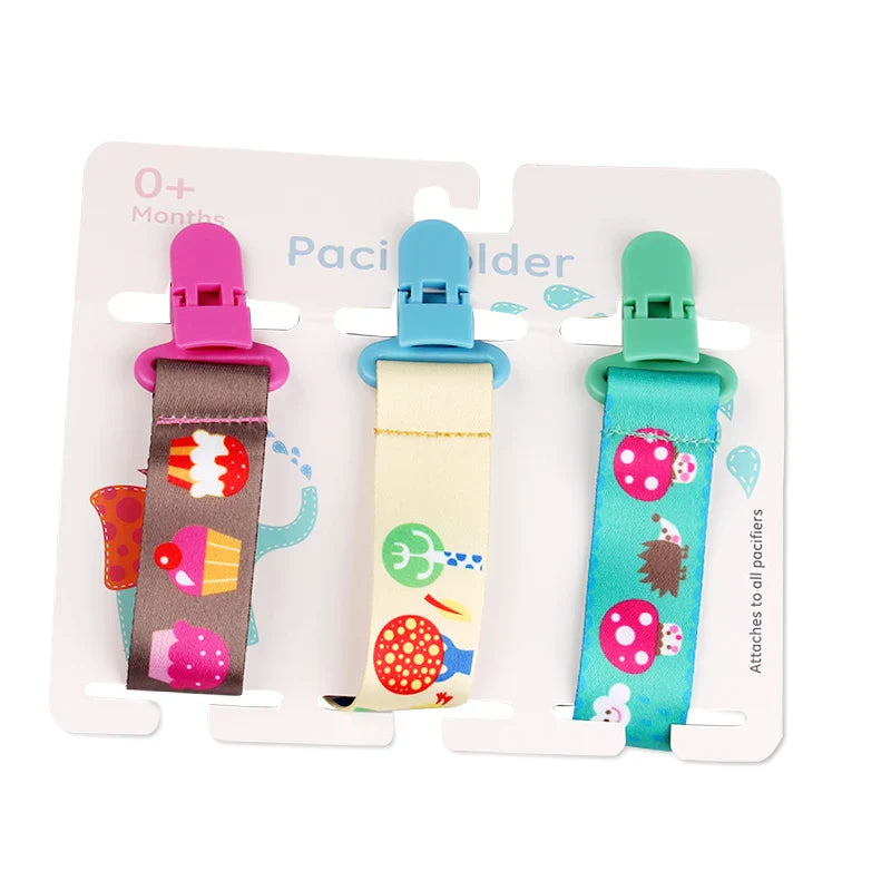 3 Pcs Baby Pacifier Clip Set