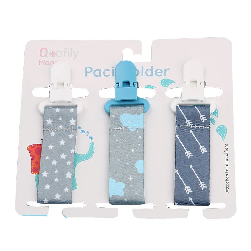 3 Pcs Baby Pacifier Clip Set
