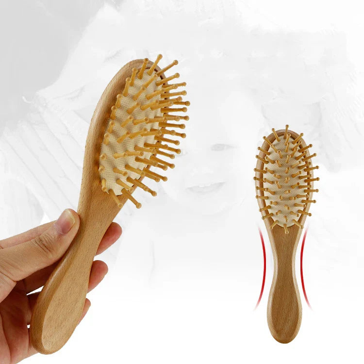 Newborn Baby Wooden Hair Brush