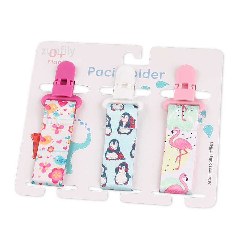 3 Pcs Baby Pacifier Clip Set