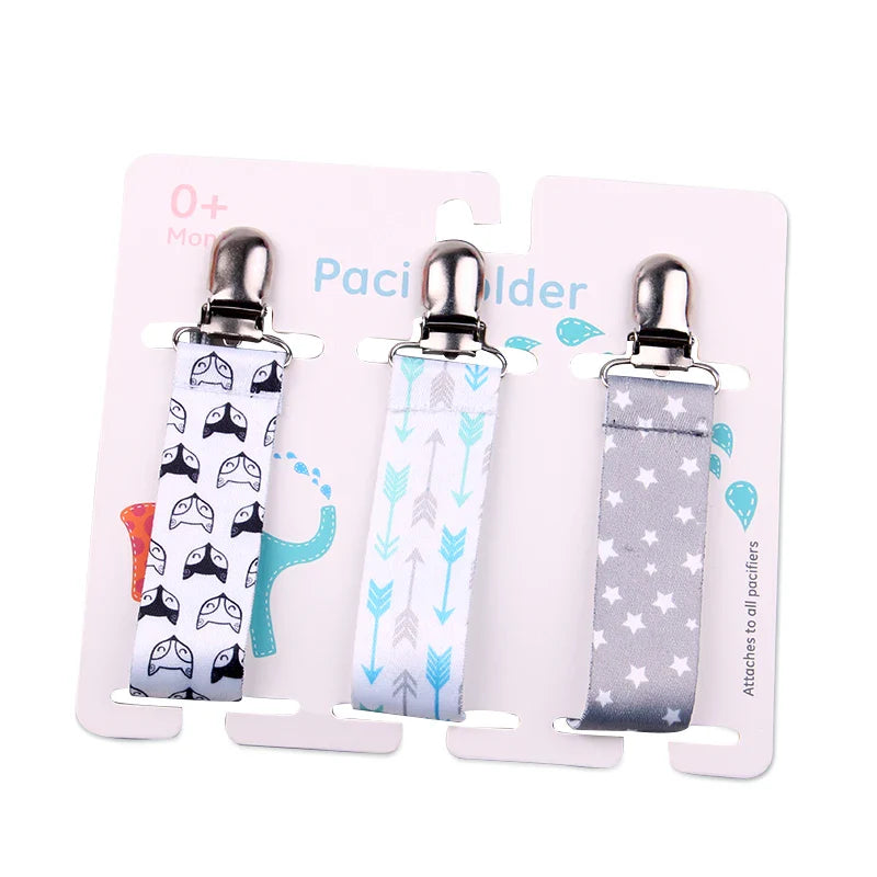 3 Pcs Baby Pacifier Clip Set