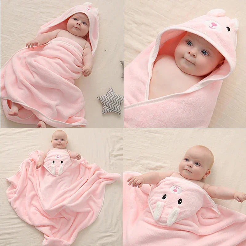 Cartoon Animal Hooded Baby Towels