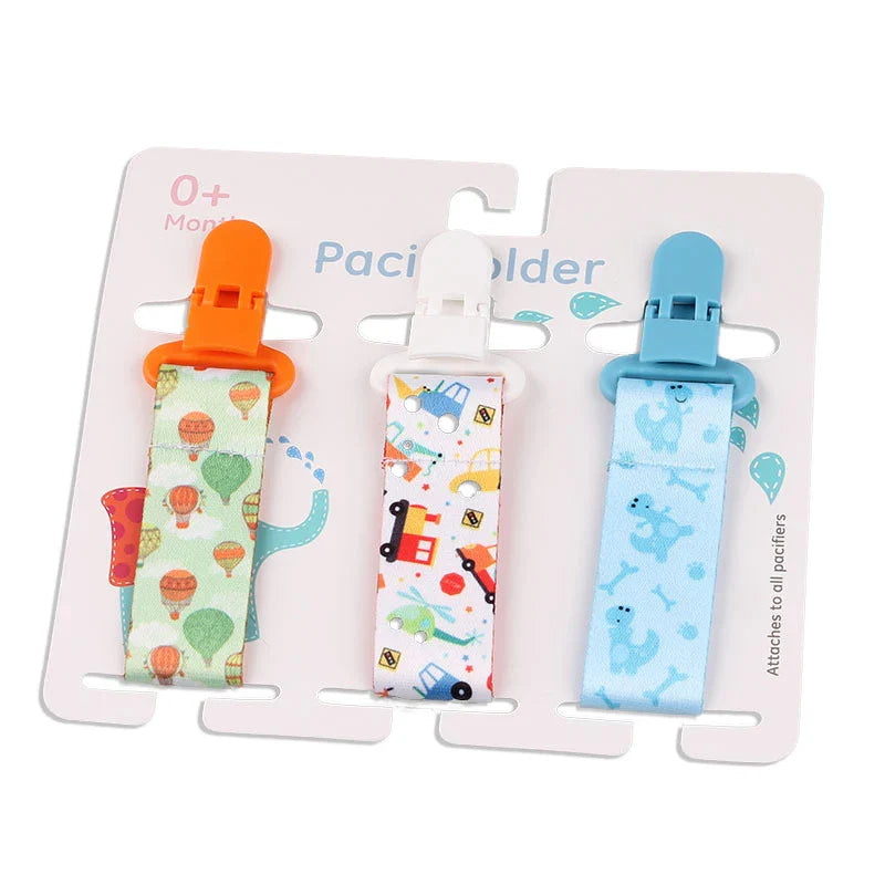 3 Pcs Baby Pacifier Clip Set