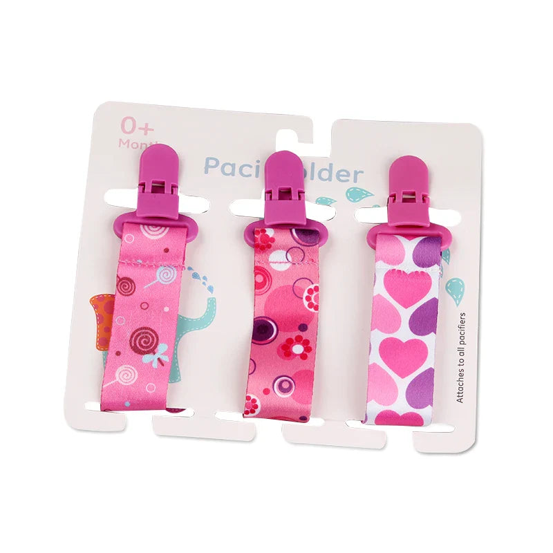 3 Pcs Baby Pacifier Clip Set