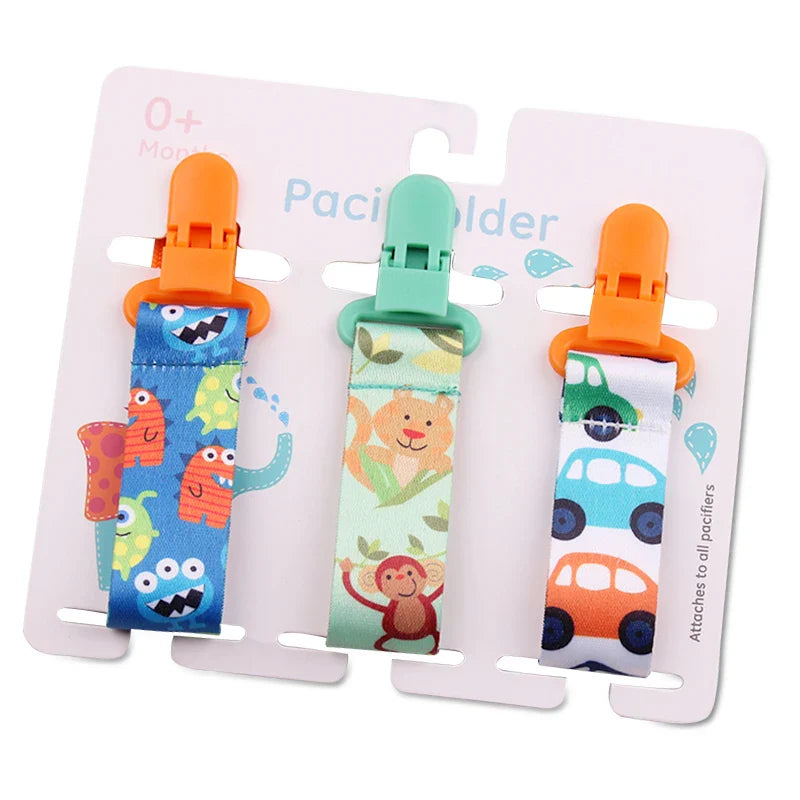3 Pcs Baby Pacifier Clip Set