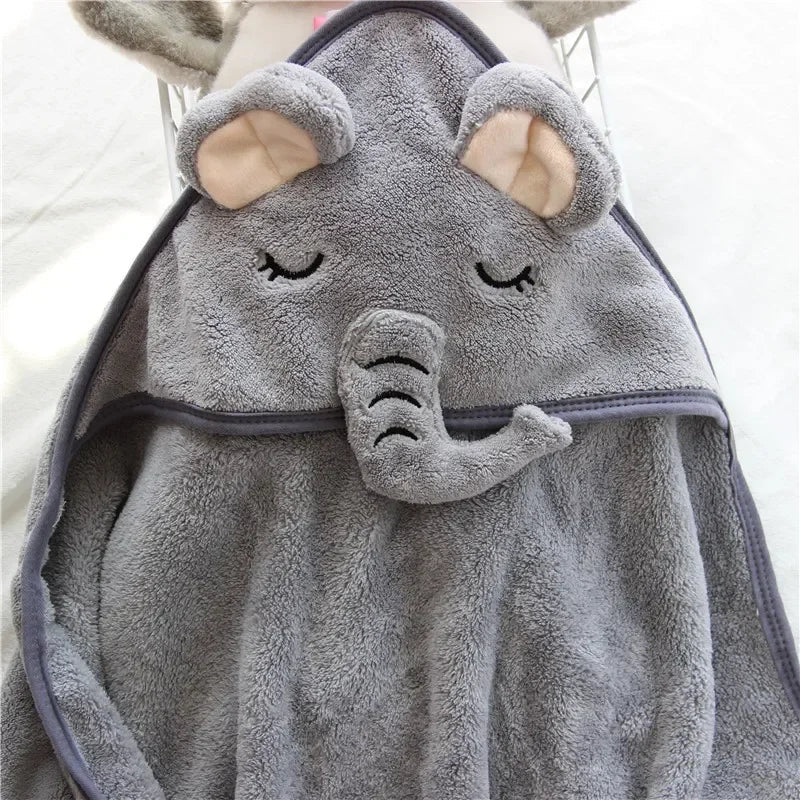 Cartoon Animal Hooded Baby Towels