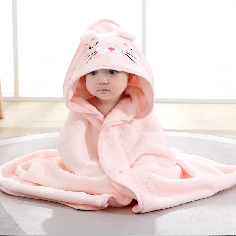 Cartoon Animal Hooded Baby Towels