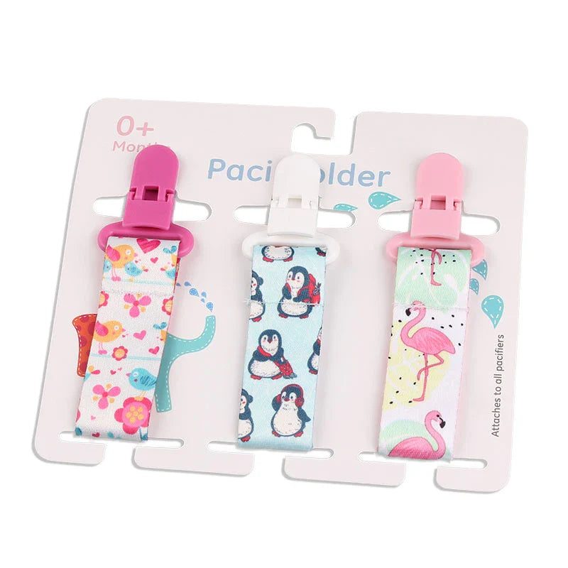 3 Pcs Baby Pacifier Clip Set