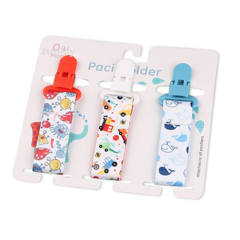 3 Pcs Baby Pacifier Clip Set