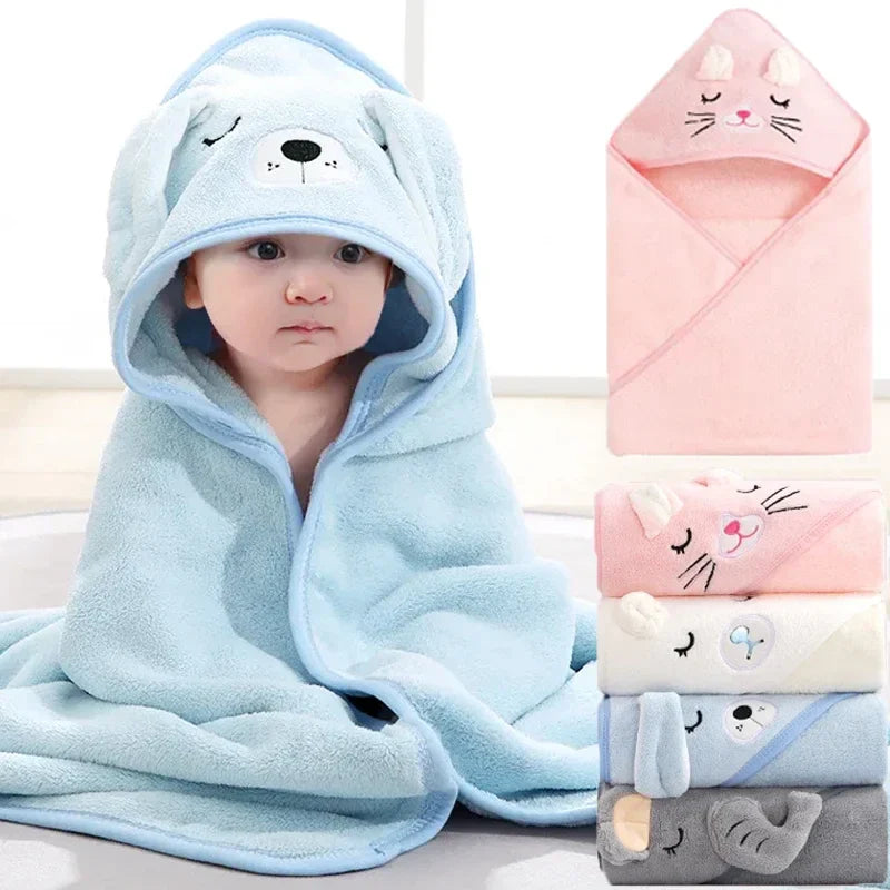 Cartoon Animal Hooded Baby Towels
