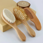 Newborn Baby Wooden Hair Brush