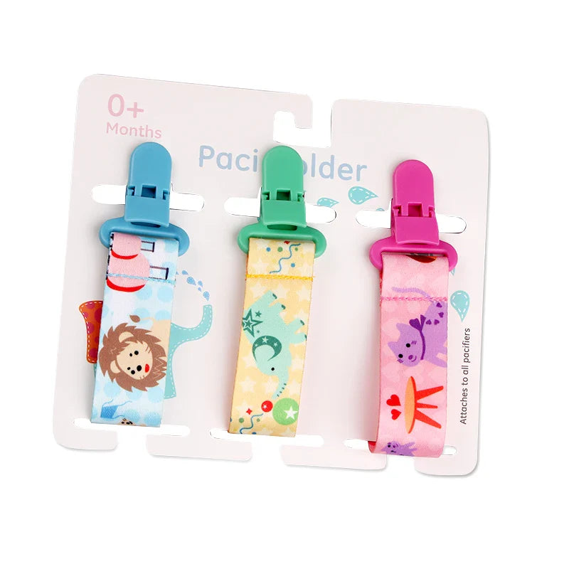 3 Pcs Baby Pacifier Clip Set