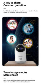 Lenovo 5MP WiFi Camera Smart Home Indoor Wireless