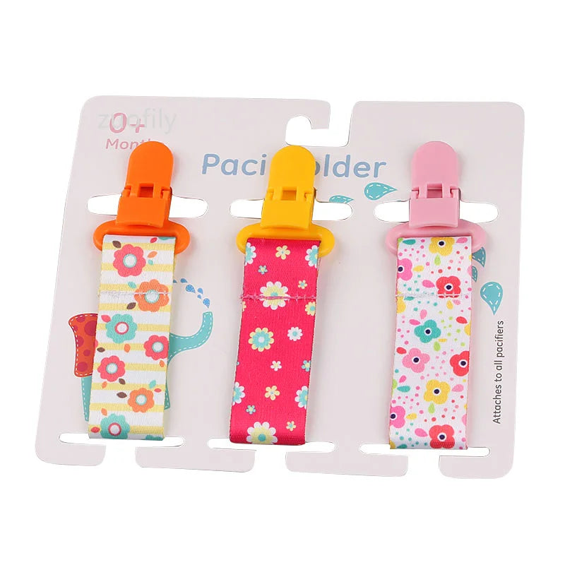 3 Pcs Baby Pacifier Clip Set