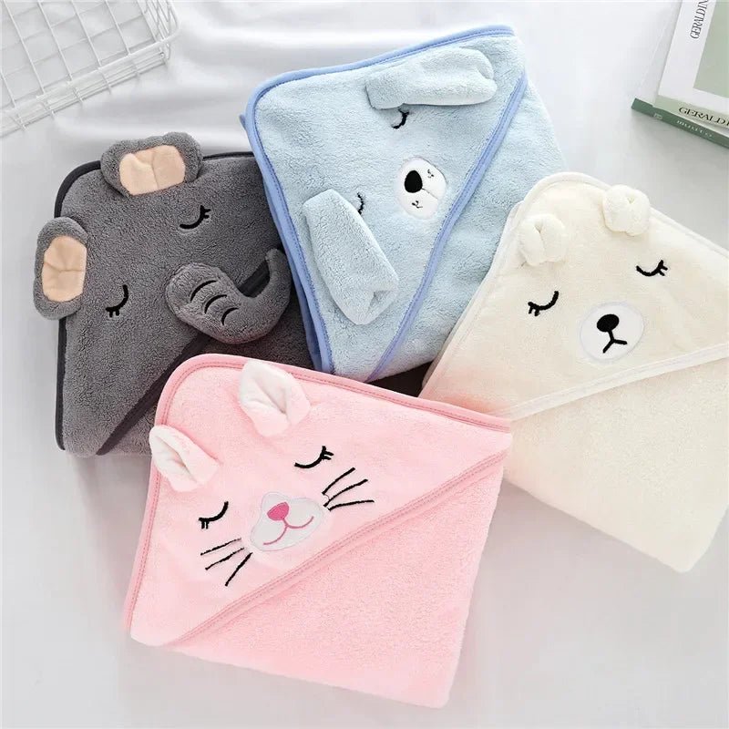Cartoon Animal Hooded Baby Towels