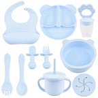 Silicone baby feeding set