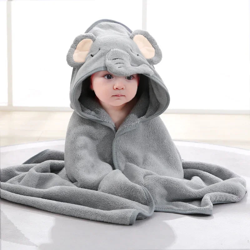 Cartoon Animal Hooded Baby Towels