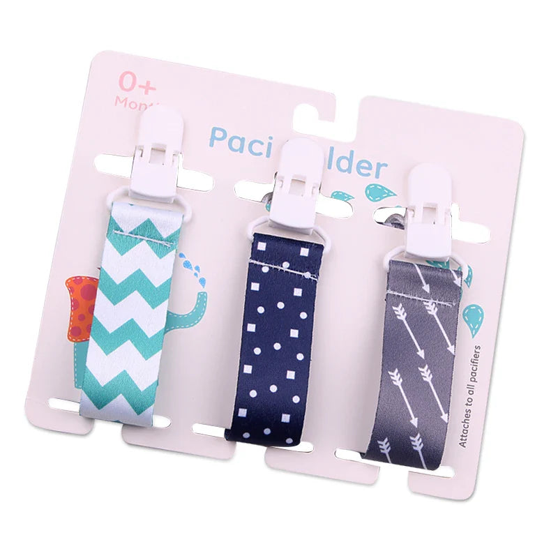 3 Pcs Baby Pacifier Clip Set