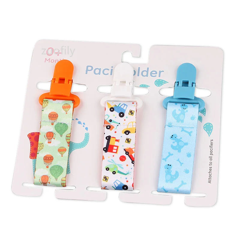 3 Pcs Baby Pacifier Clip Set