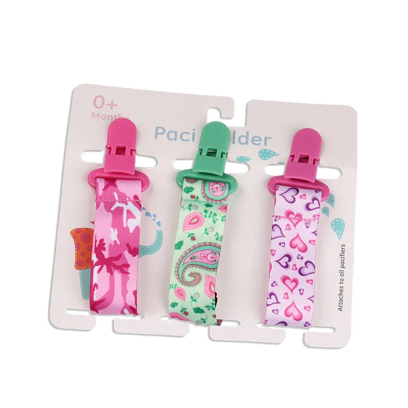 3 Pcs Baby Pacifier Clip Set