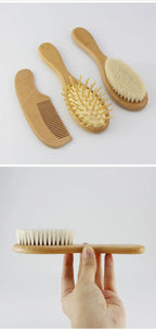 Newborn Baby Wooden Hair Brush