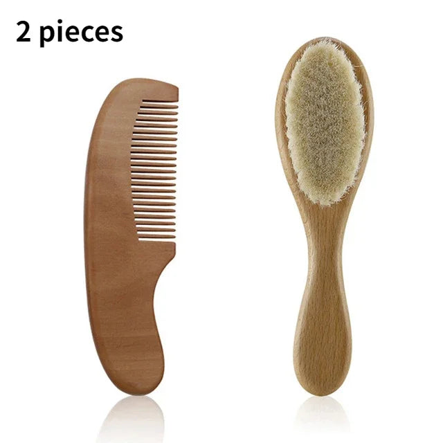 Newborn Baby Wooden Hair Brush