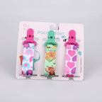 3 Pcs Baby Pacifier Clip Set