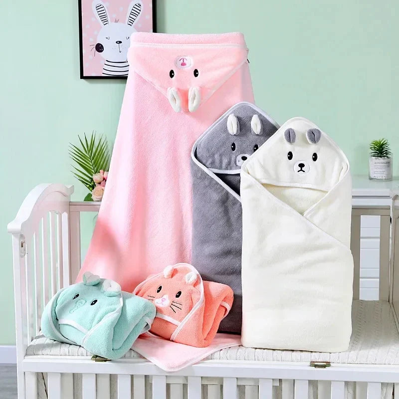 Cartoon Animal Hooded Baby Towels