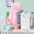 Cartoon Animal Hooded Baby Towels