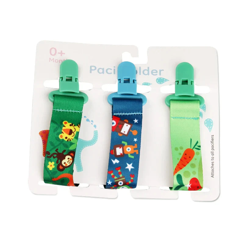 3 Pcs Baby Pacifier Clip Set